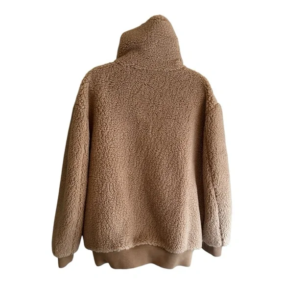 Wilfred Free The Teddy Full Zip Jacket Tan Large with pockets - Picture 4 of 13